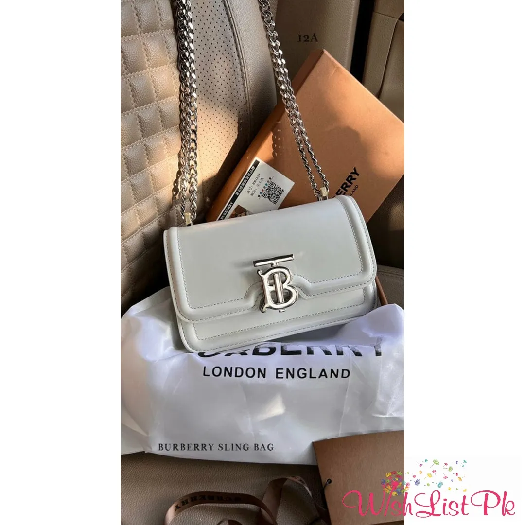 Burberry Mini Leather Gold Chain Women Crossbody Bag