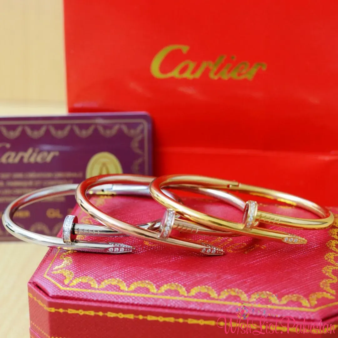 Cartier Nail Bracelet With Stones