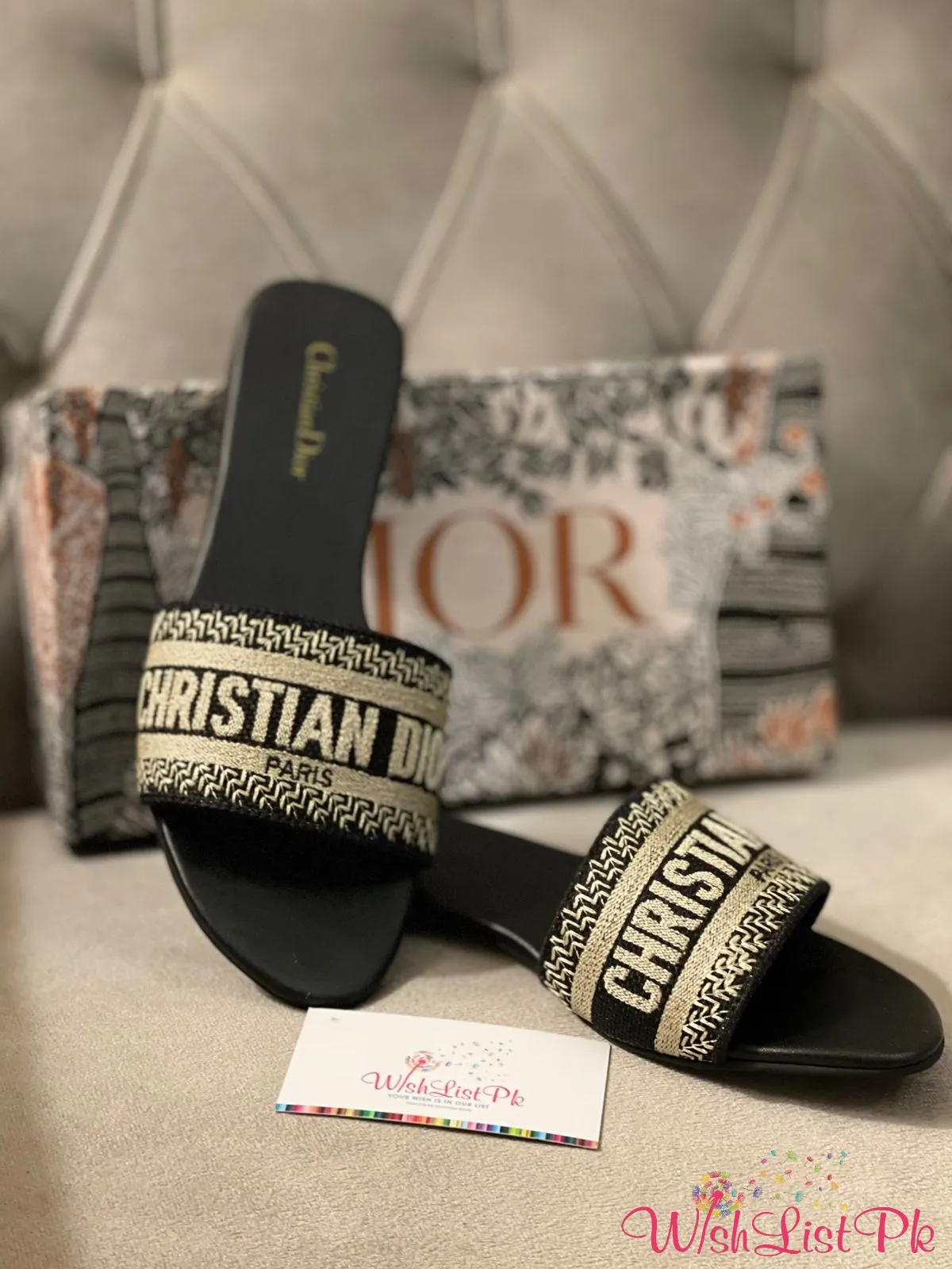 Cd Slippers Embroidered 