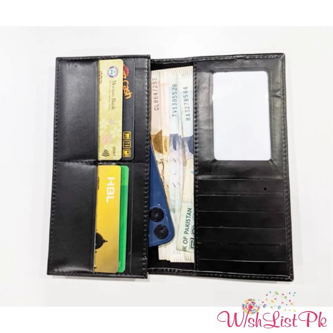 Cow Leather Long Wallet