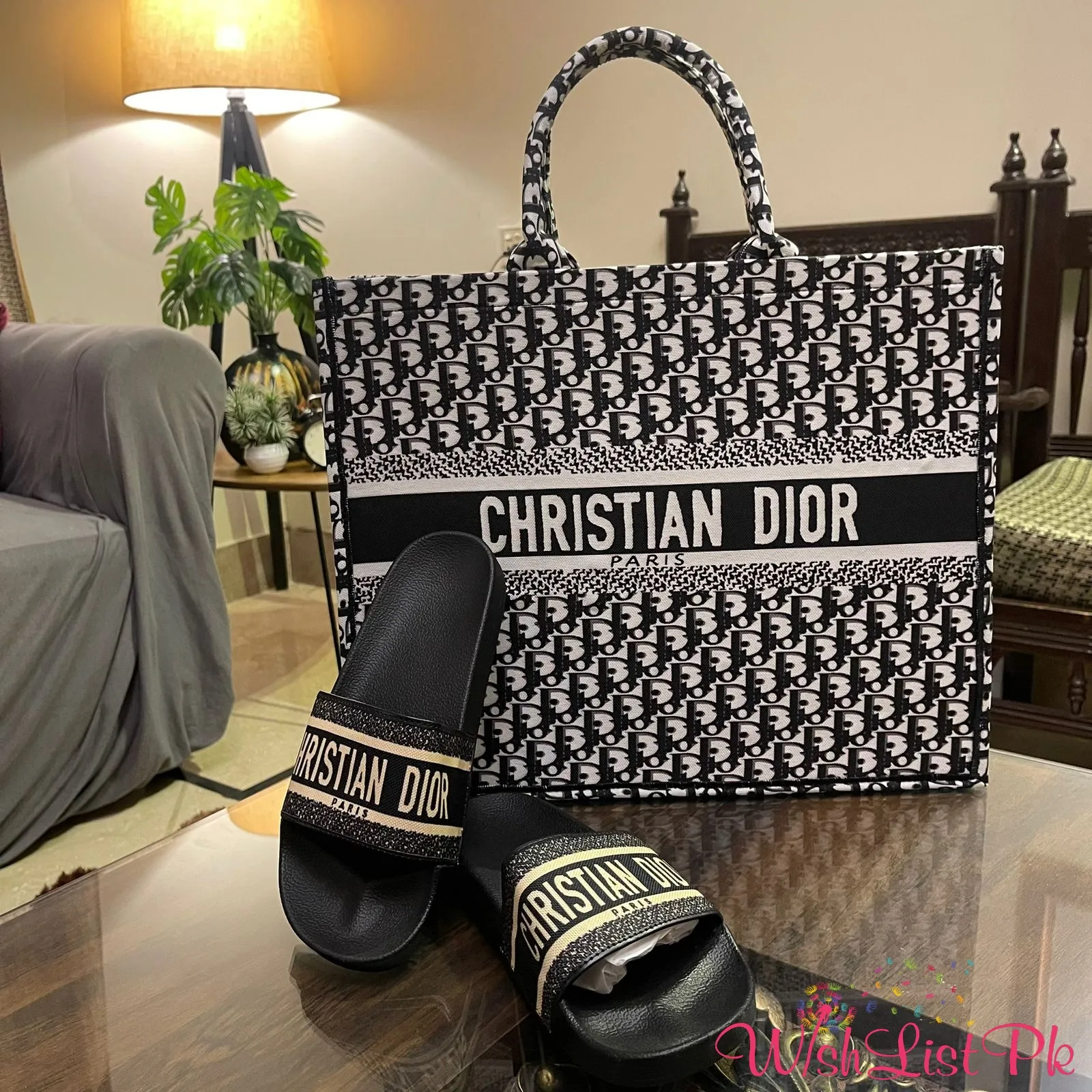 Dior Book Tote With Dior Slides