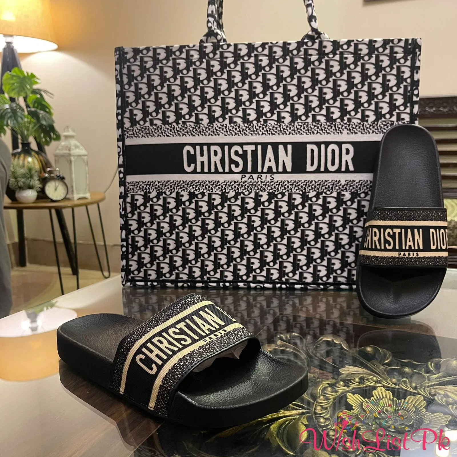 Dior Book Tote With Dior Slides