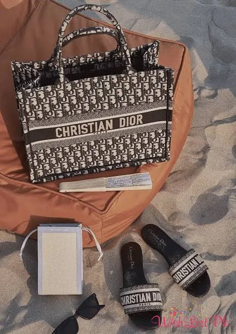 Dior Book Tote With Dior Slippers