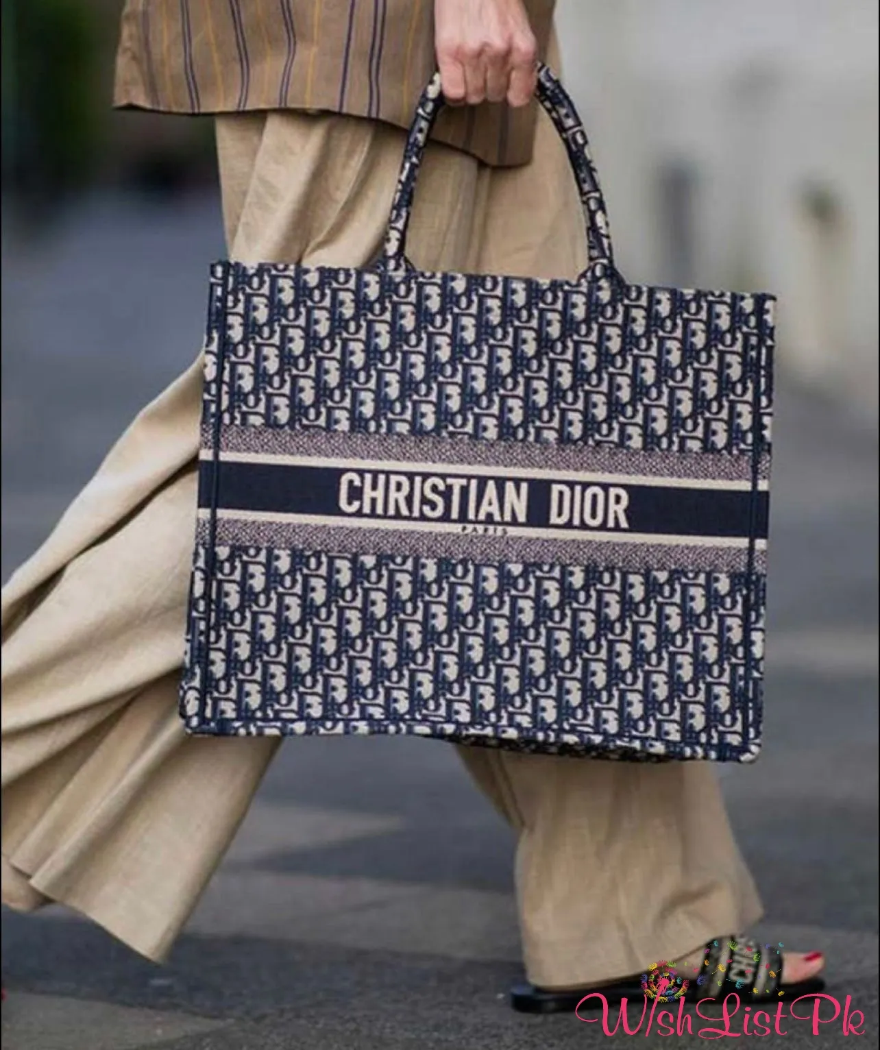 Dior Book Tote With Dior Slippers