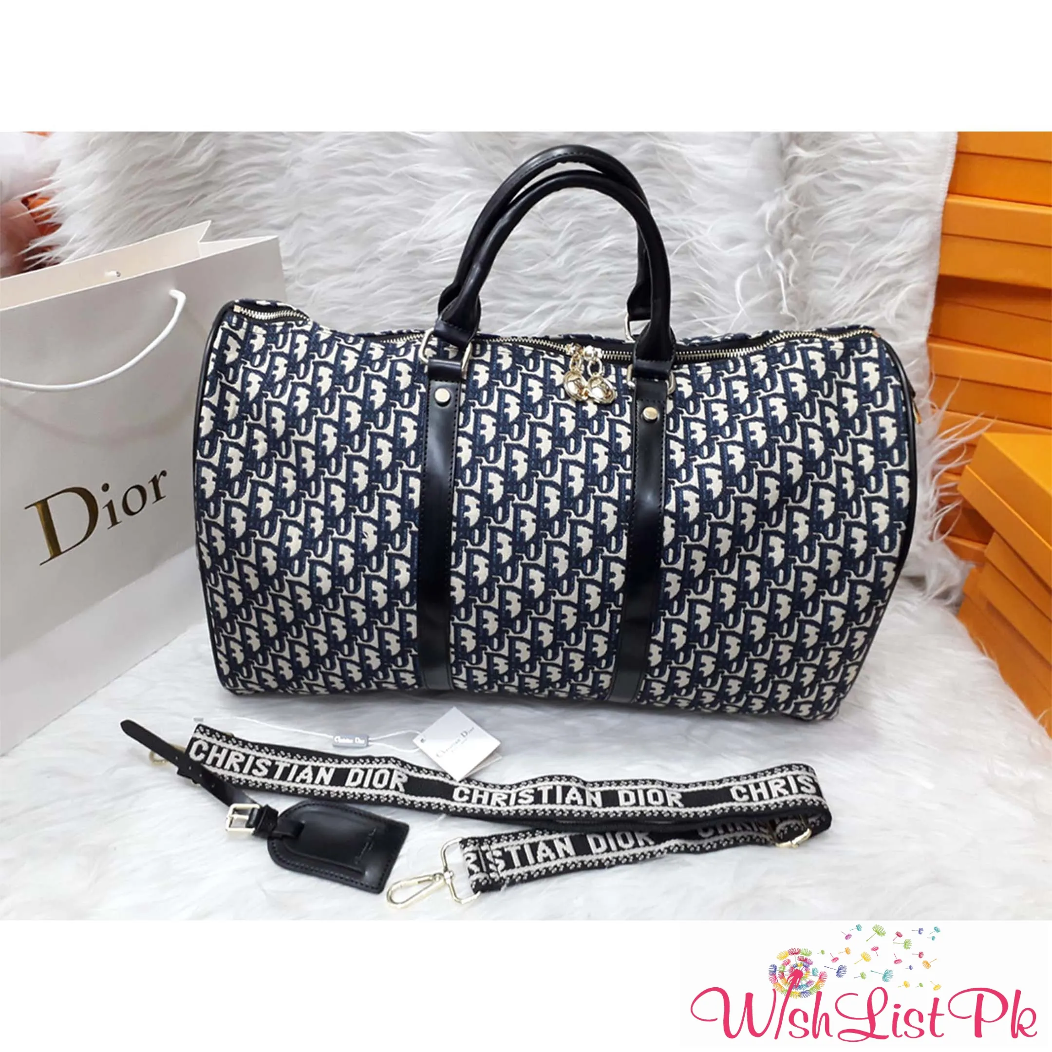Dior Logo Pattern Travelling Bag