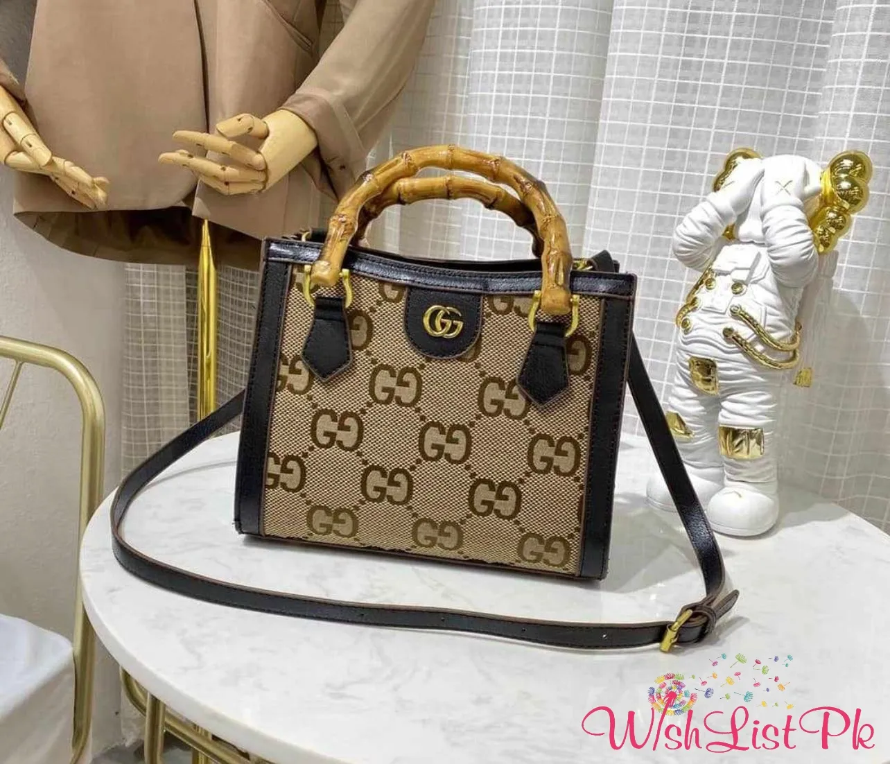 Gucci Big Pattern Bamboo Bag