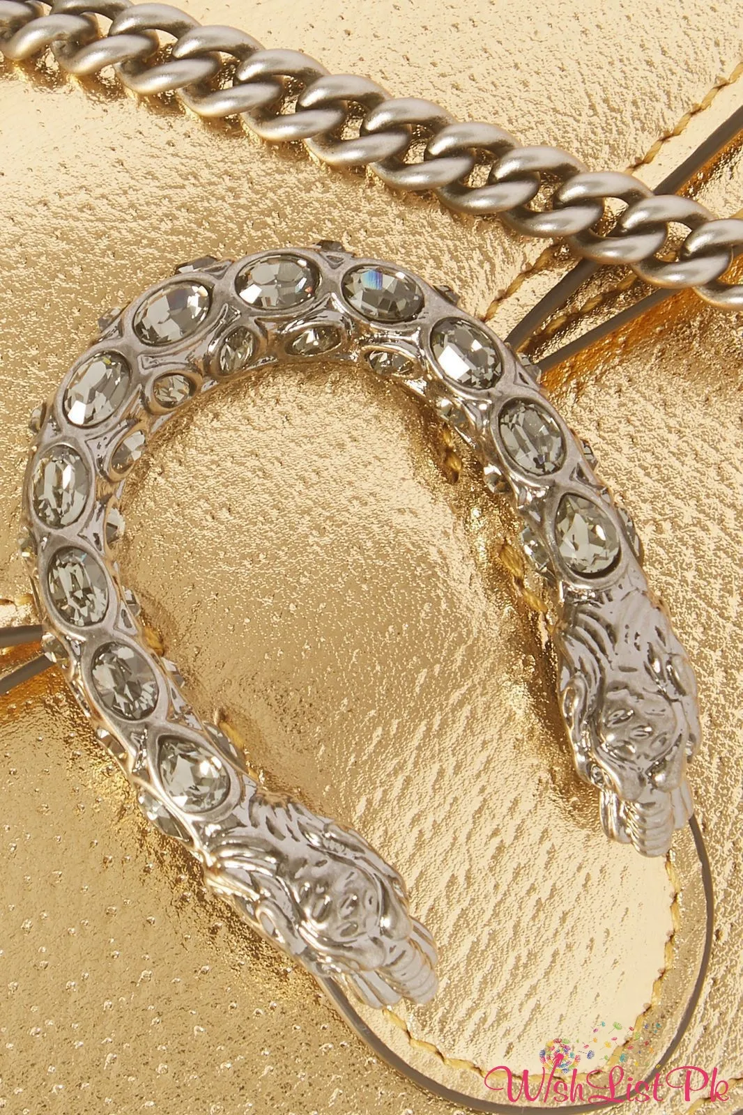 Gucci Rhinestones Gold Bag