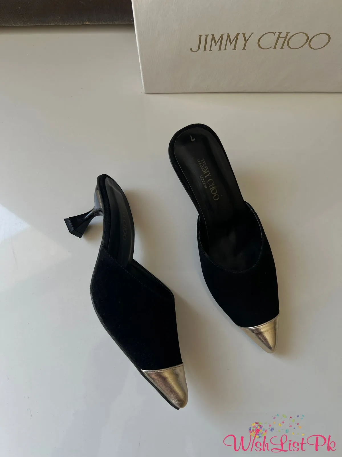Jimmy Choo Black Gold Heels