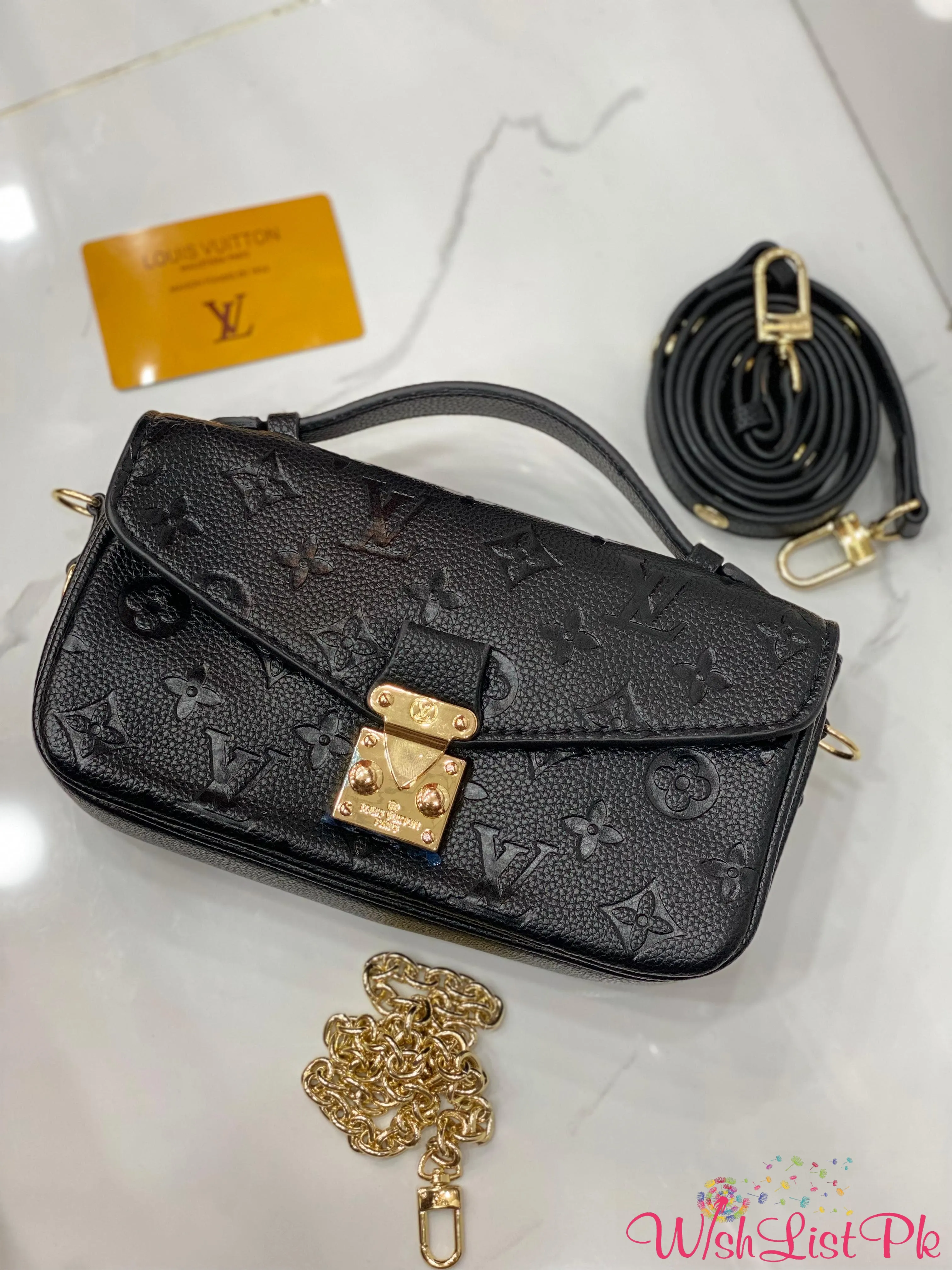 Lv Monogram Embroidered Pochette