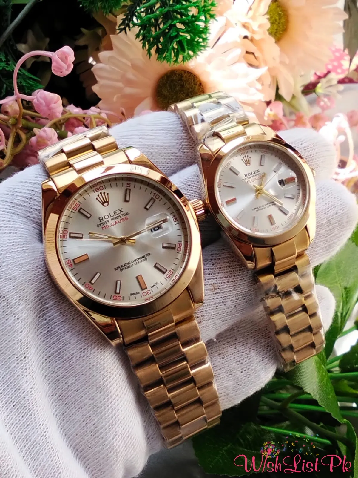 Rolex Pair Gold Chain 