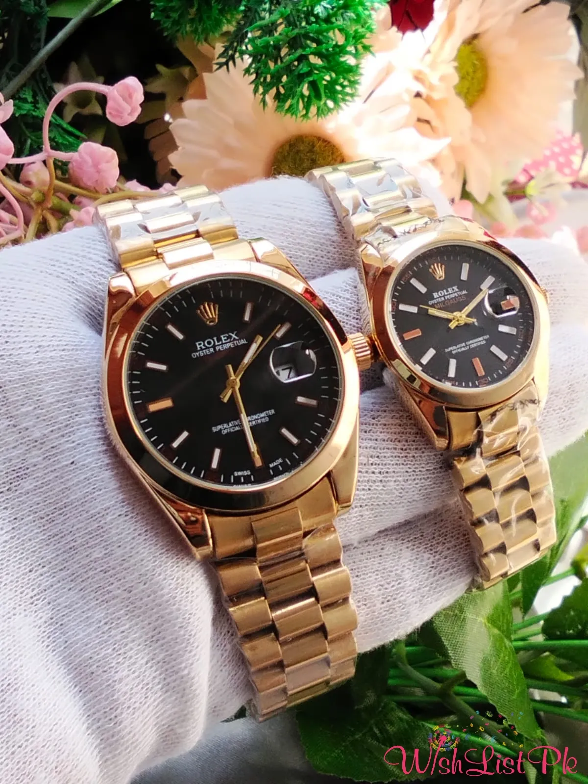 Rolex Pair Gold Chain 