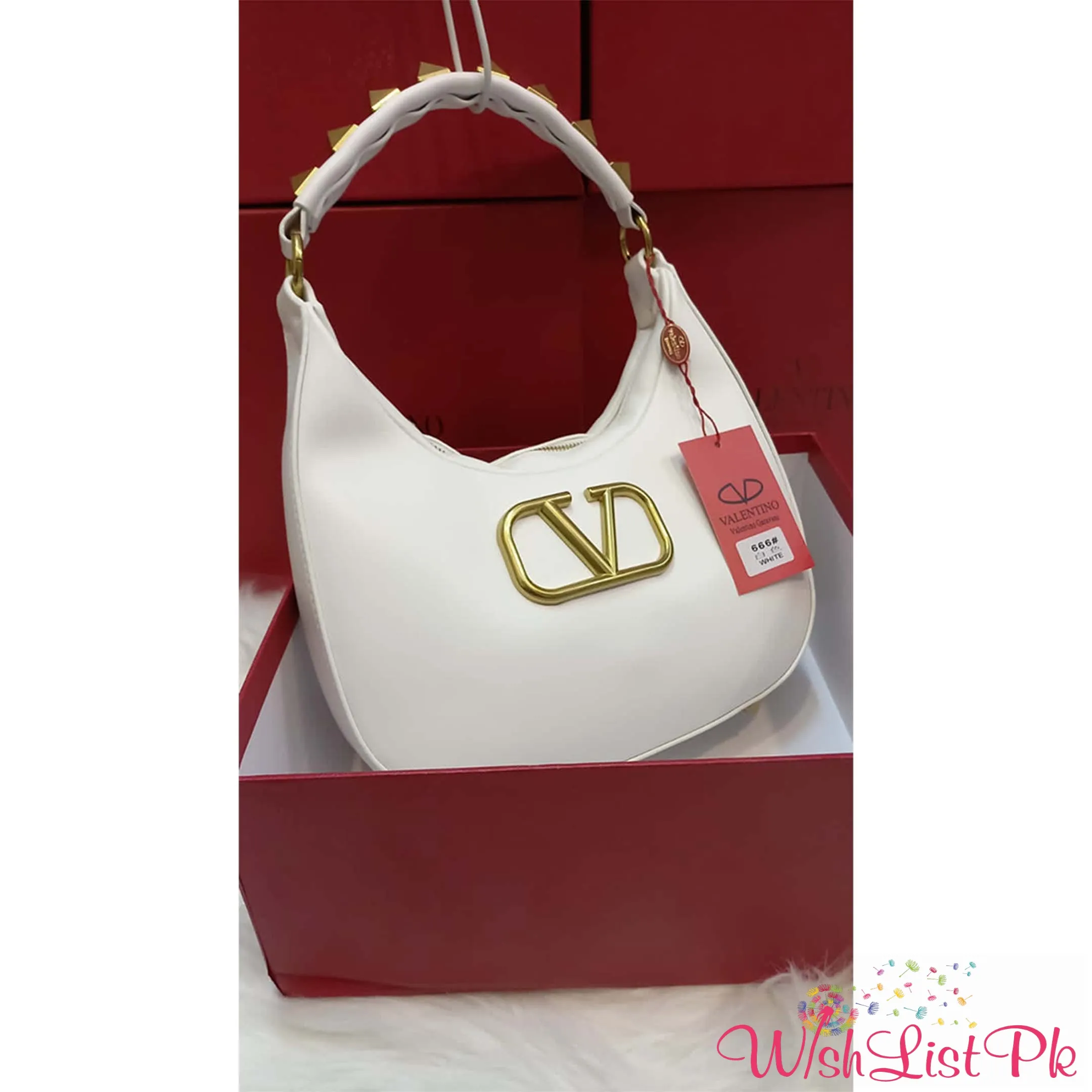 Valentino Garavani Stud Sign Leather Shoulder Bag