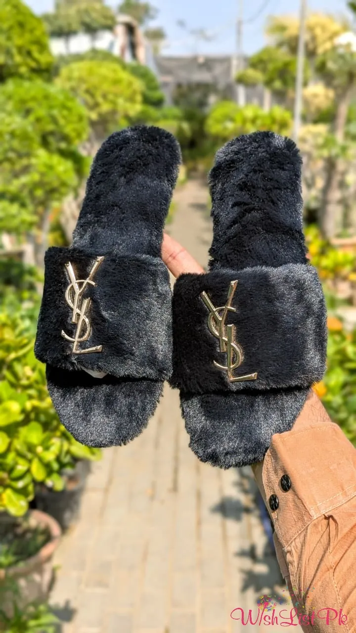 Best Price Ysl Fur slide