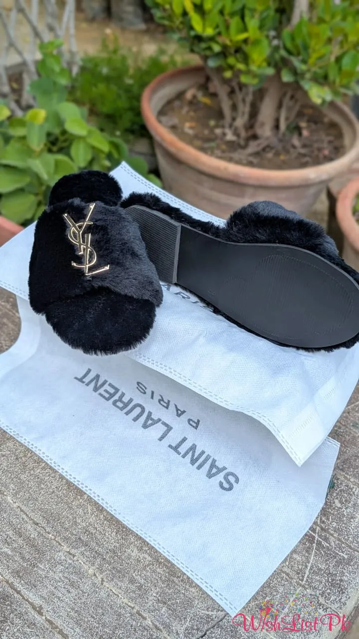 Ysl Fur Slide 