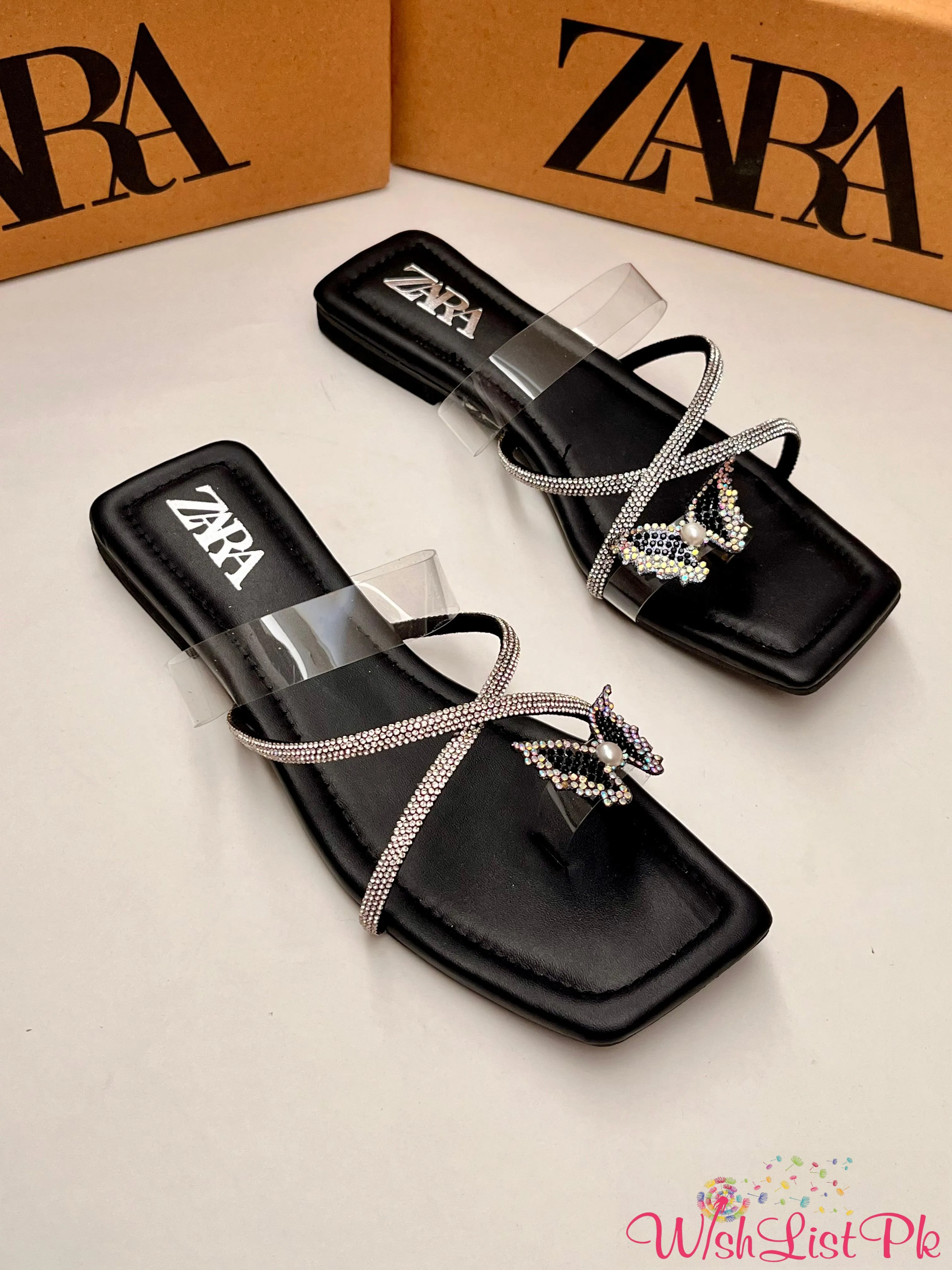 Zara Butterfly Slippers 