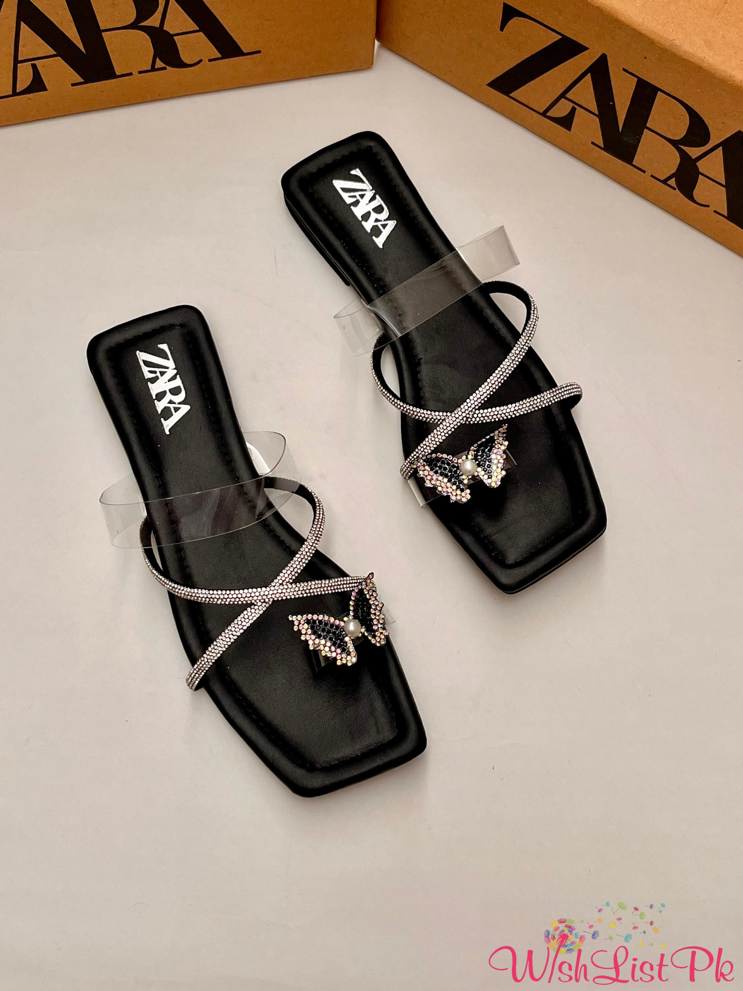 Zara Butterfly Slippers 