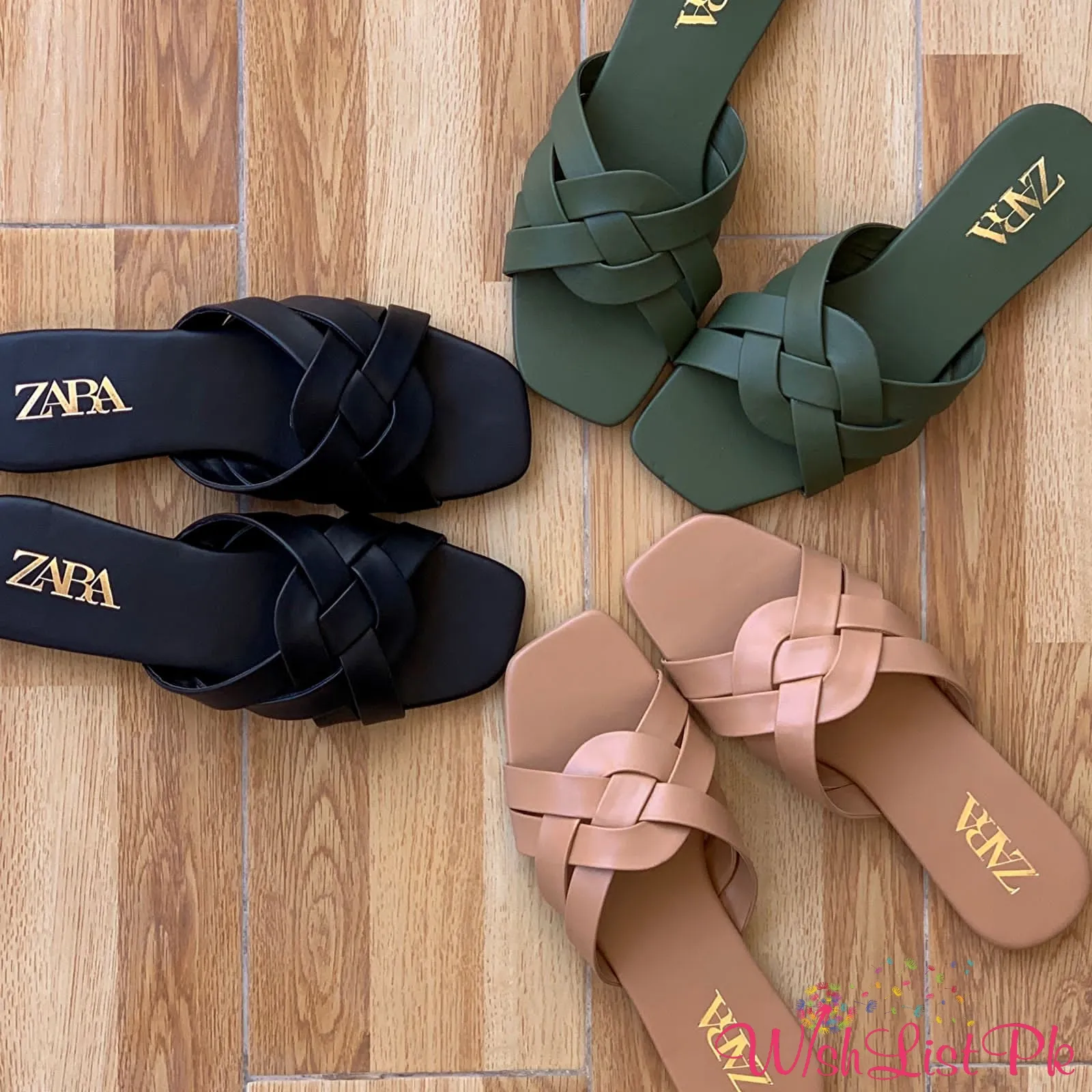 Zara matte slippers 