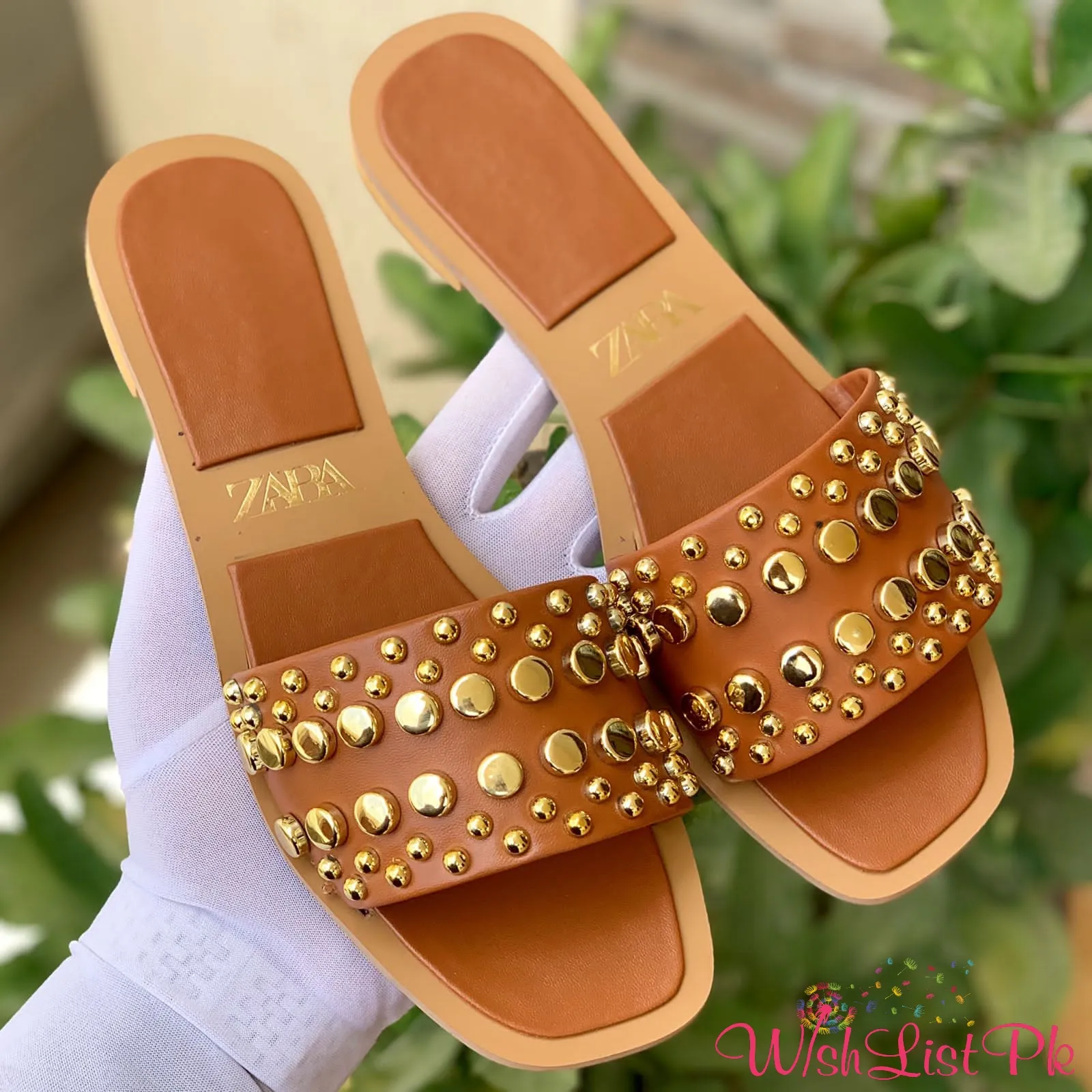 Zara Studded Slippers